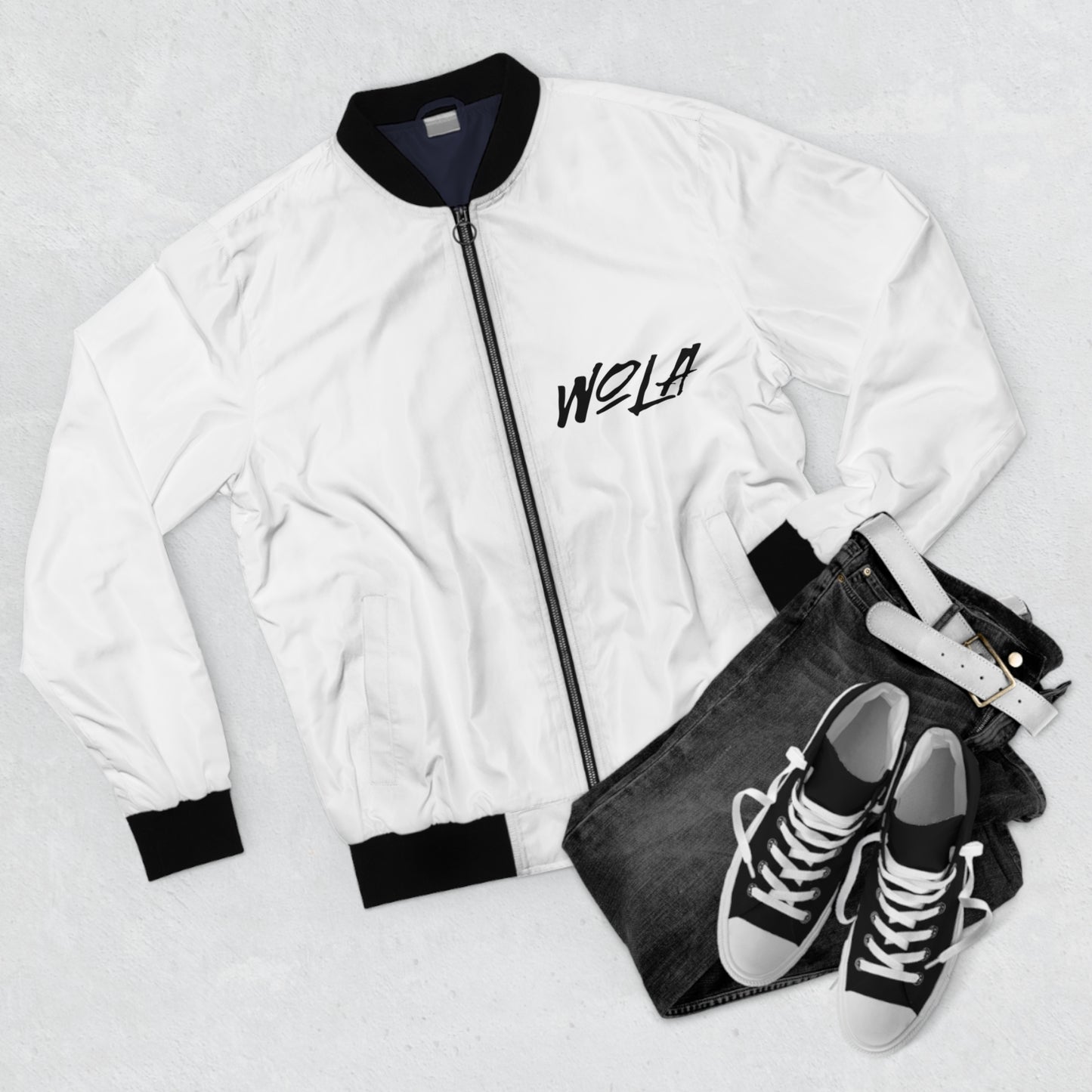 Cali Stompin (blk trim Bomber Jacket)